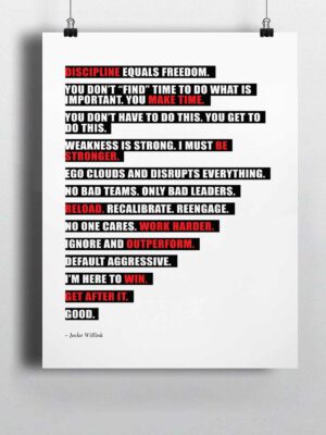 Printable Quote By Jocko Willink Poster